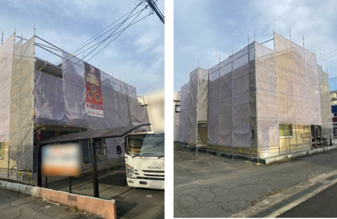 松阪市にある空き物件の塗装工事がスタートいたしました