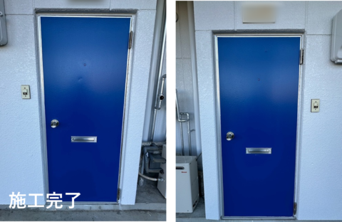玄関ドア塗装工事　施工完了