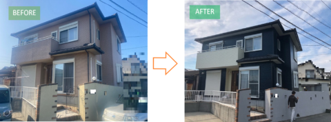 松阪市にあるお家の住宅塗装工事が完工いたしました！